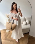 Sukienka Ravela Beige 100% Bawełna 